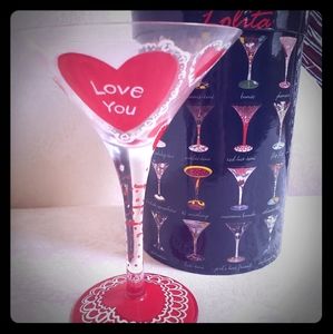 Lolita Handpainted Martini glass